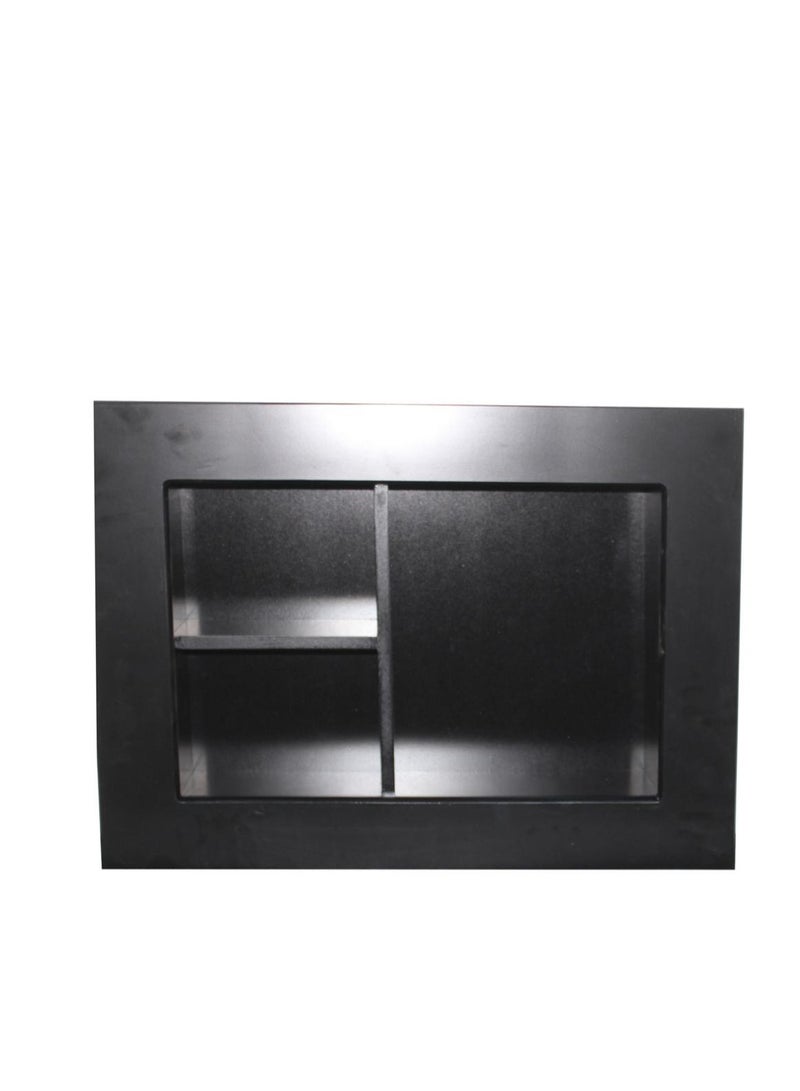 Decorative window air conditioner cover to cover the wall, made of wood, Black color - Image 2