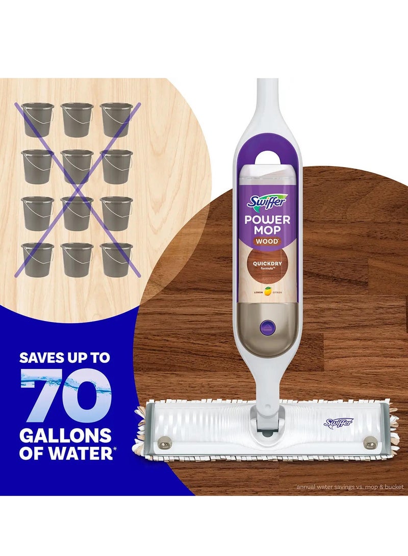 Swiffer Powermop Wood Quick Dry Floor Cleaning Solution With Lemon Scent 750 ML - Image 5