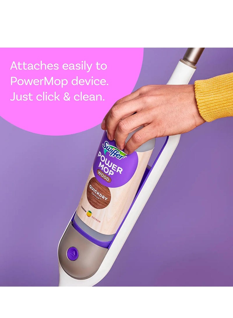 Swiffer Powermop Wood Quick Dry Floor Cleaning Solution With Lemon Scent 750 ML - Image 3
