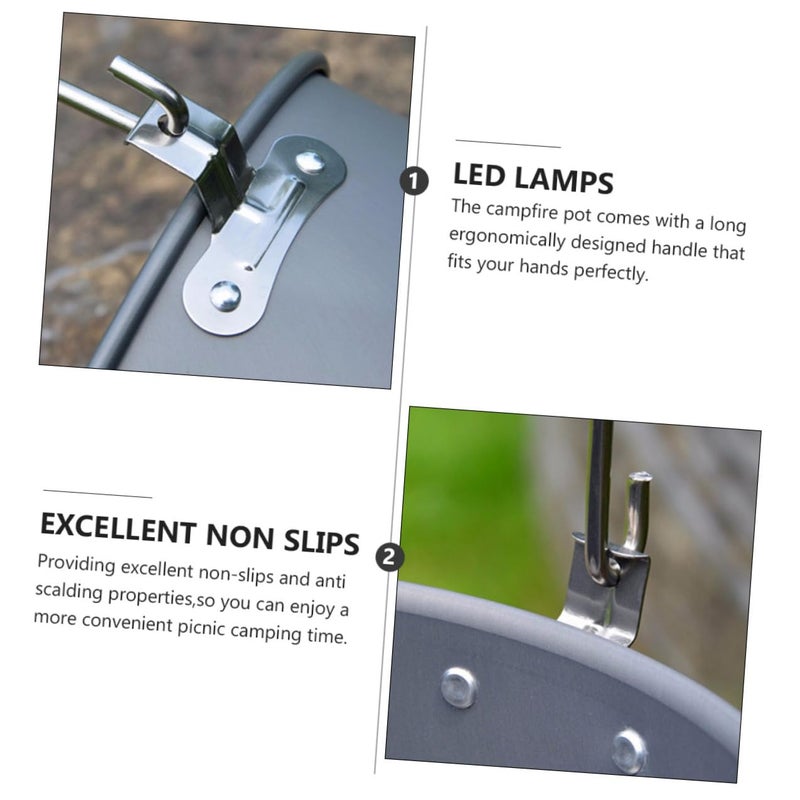 Non Stick Camping Pot With Anti Scald Handle For Outdoor Hiking Picnic Tripod Compatible - Image 5