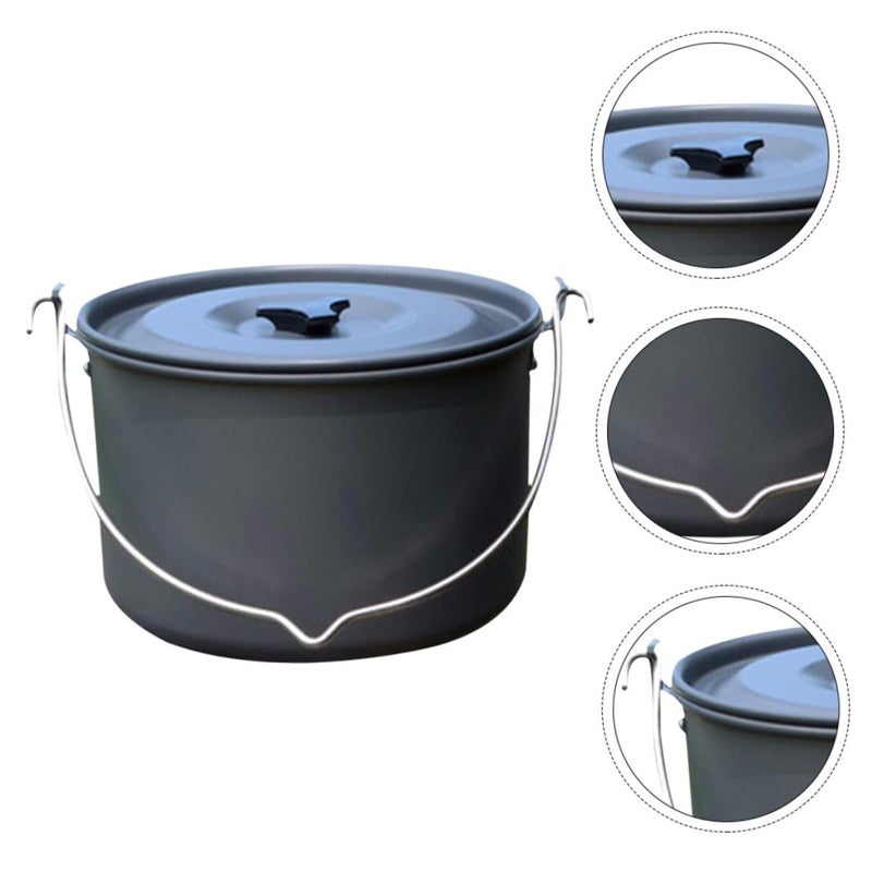 Non Stick Camping Pot With Anti Scald Handle For Outdoor Hiking Picnic Tripod Compatible - Image 3