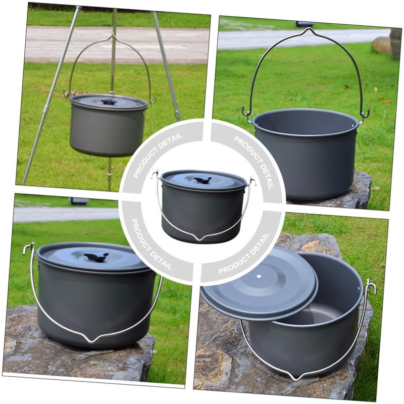 Non Stick Camping Pot With Anti Scald Handle For Outdoor Hiking Picnic Tripod Compatible - Image 4