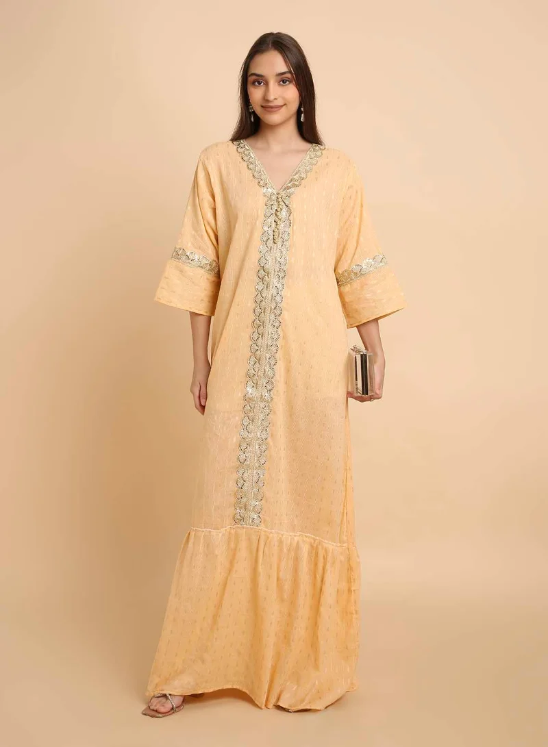 HANA & SARA Womens Classic Pure Cotton Arabic Jalabiya With Elegant Look