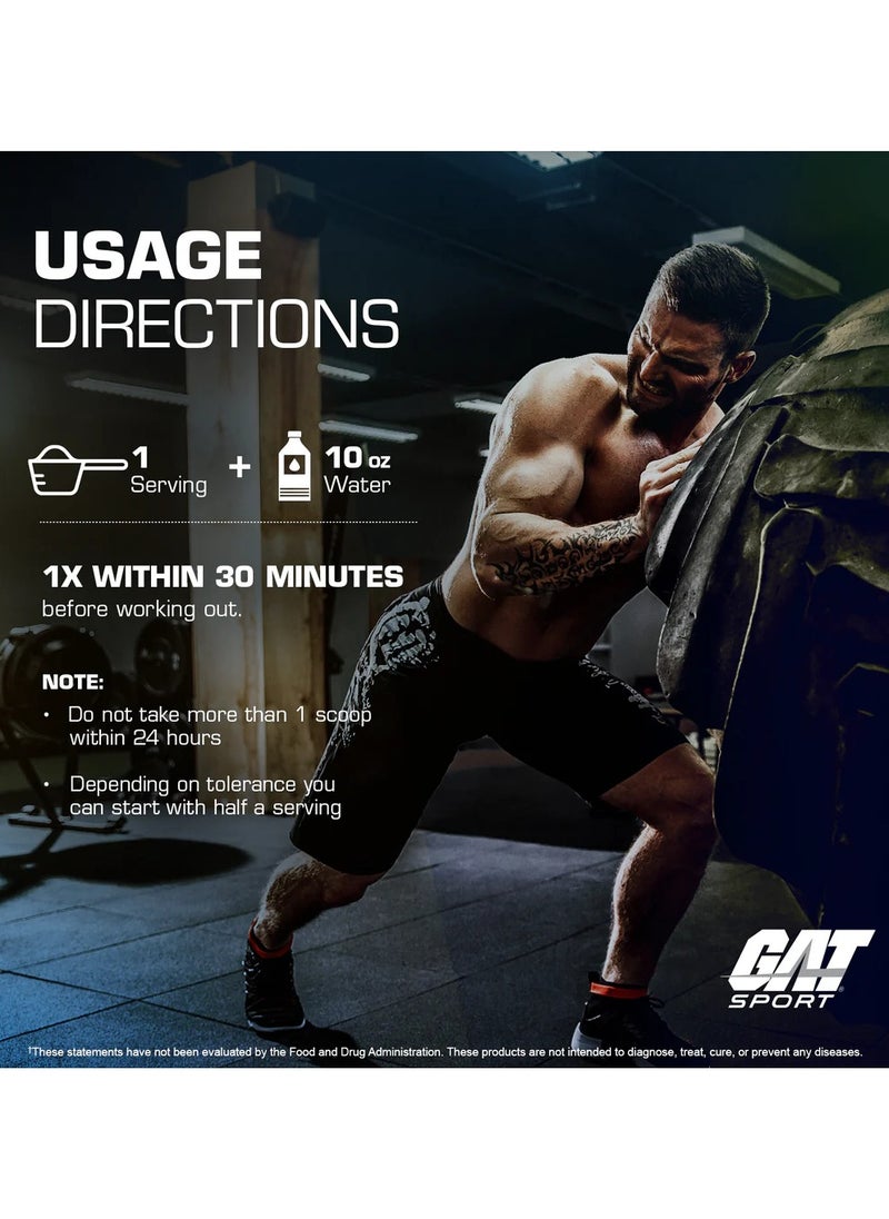 GAT SPORT - GAT Sport Nitraflex Thermogenic Pre-Workout, Apple Melon Flavor, 215g - Image 1