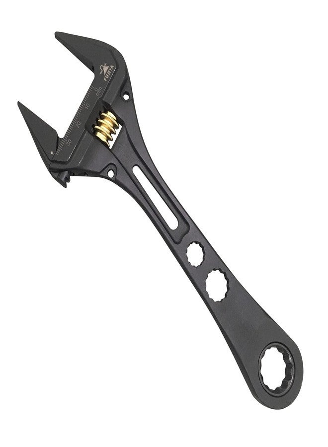 FUJIYA Tools, FGL-38-BG, Adjustable wrench with Ratchet Wrench, Black & Gold color-, 9 Inch - Image 1