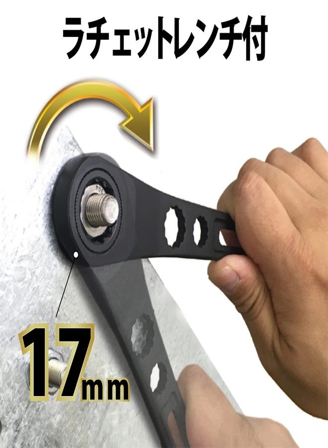 FUJIYA Tools, FGL-38-BG, Adjustable wrench with Ratchet Wrench, Black & Gold color-, 9 Inch - Image 5