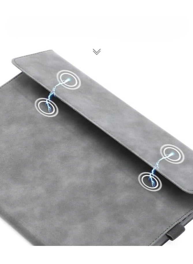 حافظة واقية لجهاز Surface Pro 11/Pro 10/Pro 9، غطاء مقاوم للصدمات بتصميم فوليو قابل للطي، متوافق مع لوحة المفاتيح Type Cover، غطاء فخم للأعمال مع حامل قلم. - Image 2