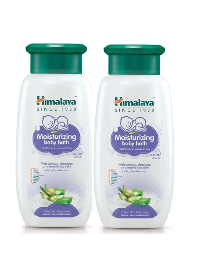 Himalaya 2 Piececs of Moisturizing Baby Bath With Olive Oil And Aloe Vera 400 ml - Image 1