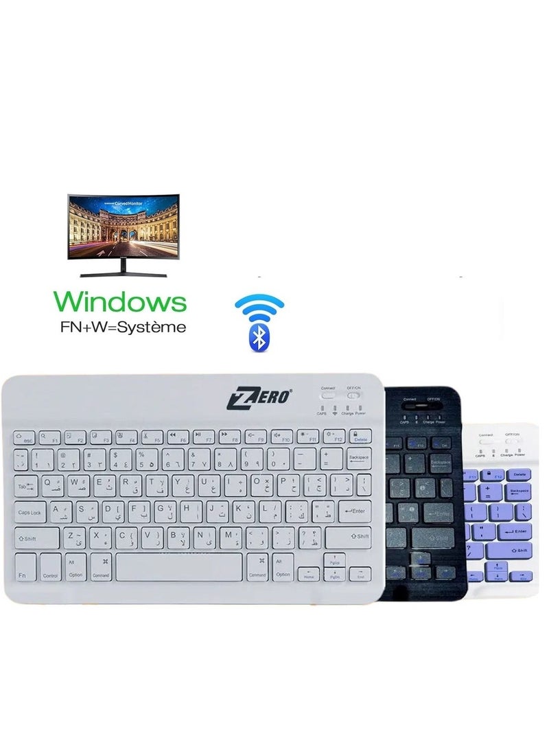 Zero Bluetooth Wireless Keyboard ZR-3030 English and Arabic, very small size, works on mobile devices, tablets and laptops - Image 1