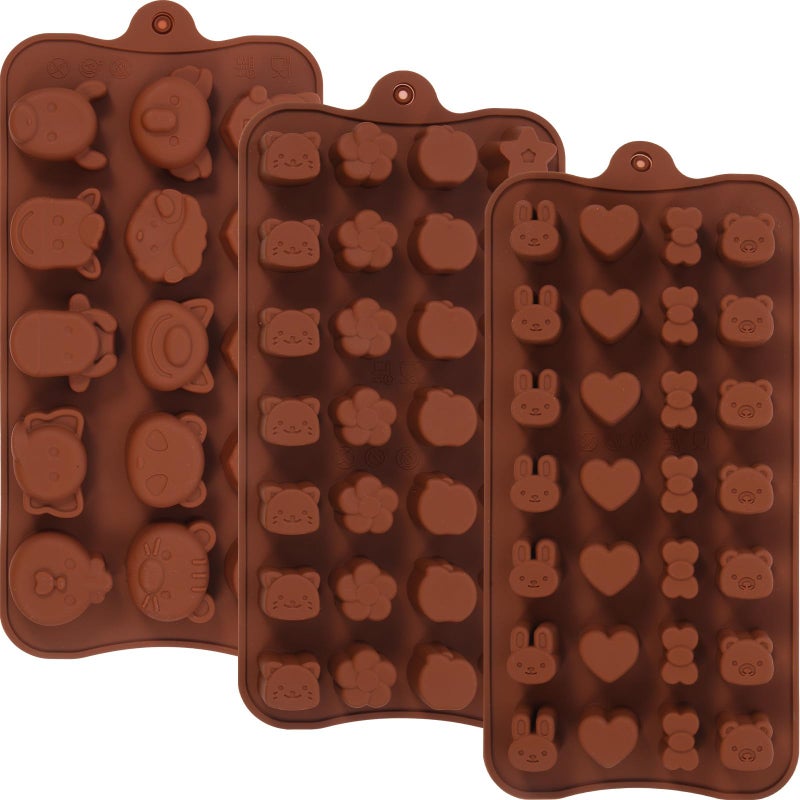 3Pcs Silicone Chocolate Molds Non Stick Flexible Baking Candy Making Tools - Image 2