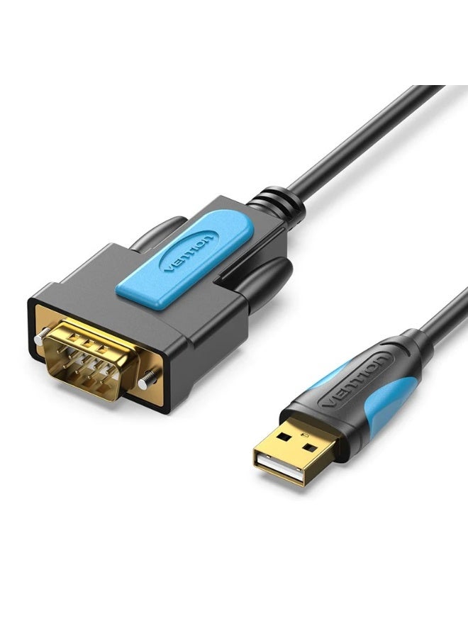 VENTION USB to RS232 Serial Adapter Black 1M Model# VAS-C02-B100 - Image 1