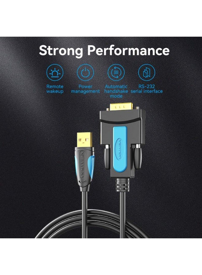 VENTION USB to RS232 Serial Adapter Black 1M Model# VAS-C02-B100 - Image 5