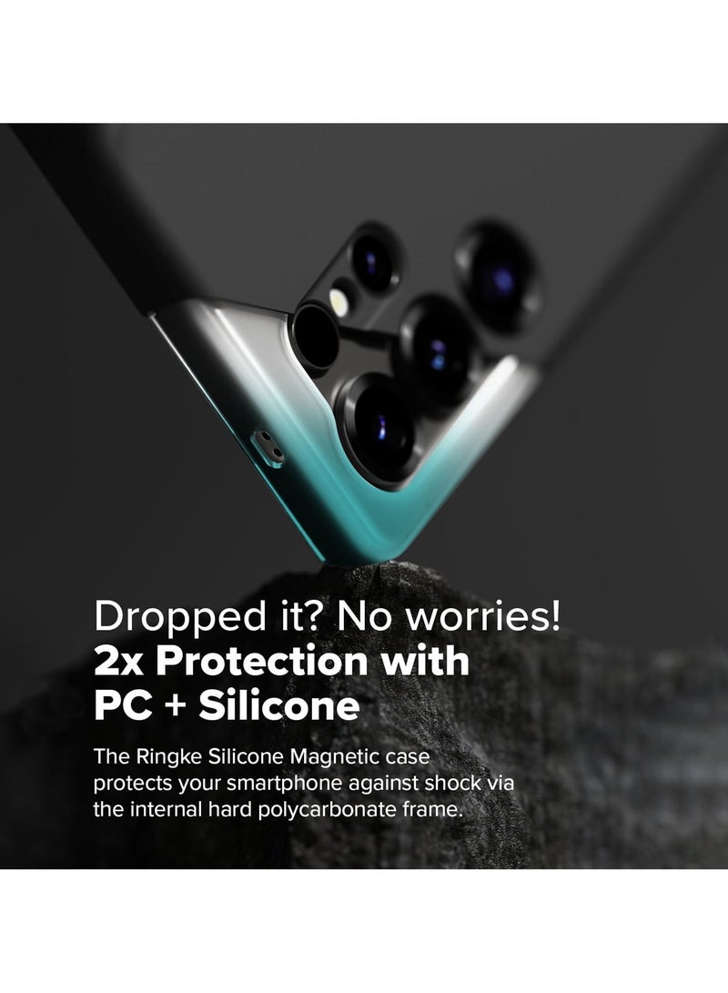 Mmmon Compatible With Samsung Galaxy S25 Ultra Case,Flexible Soft Silicon Back Case Cover for Samsung Galaxy S25 Ultra,Black - Image 2