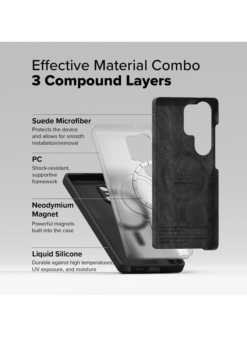 Mmmon Compatible With Samsung Galaxy S25 Ultra Case,Flexible Soft Silicon Back Case Cover for Samsung Galaxy S25 Ultra,Black - Image 4