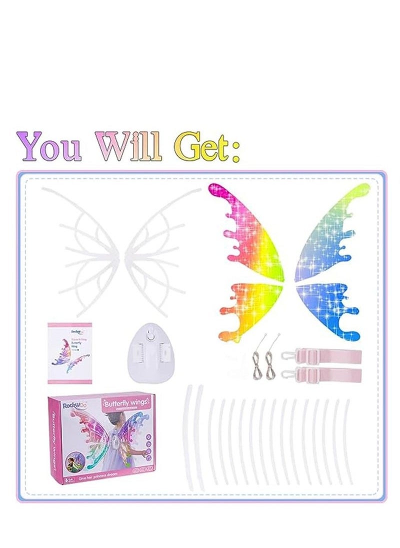 Captaintech Light Up Wings for Girls, Women,  Cosplay Costume Electric erfly Wings LED Wings for Birthday, Party Dress Up  - Image 2