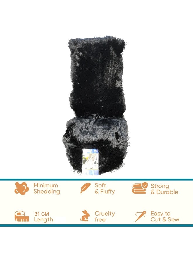 Spider Black Artificial Sheepskin Car Seat Cover Full Set Soft Fur Cushion Universal Fit SN10225 - Image 4