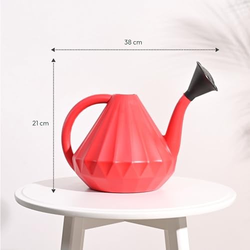 UGAOO 5 Litre Large Ripple Plant Watering Can for Garden (Red) - Image 3