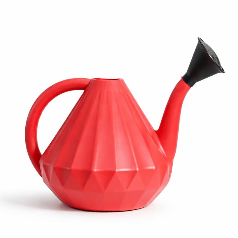UGAOO 5 Litre Large Ripple Plant Watering Can for Garden (Red) - Image 1