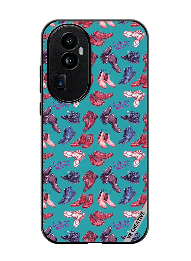 VR CREATIVE Protective Case Cover For Oppo Reno 10 Pro Plus Modern Gentlemen's Boots Collection Design Multicolour - Image 1