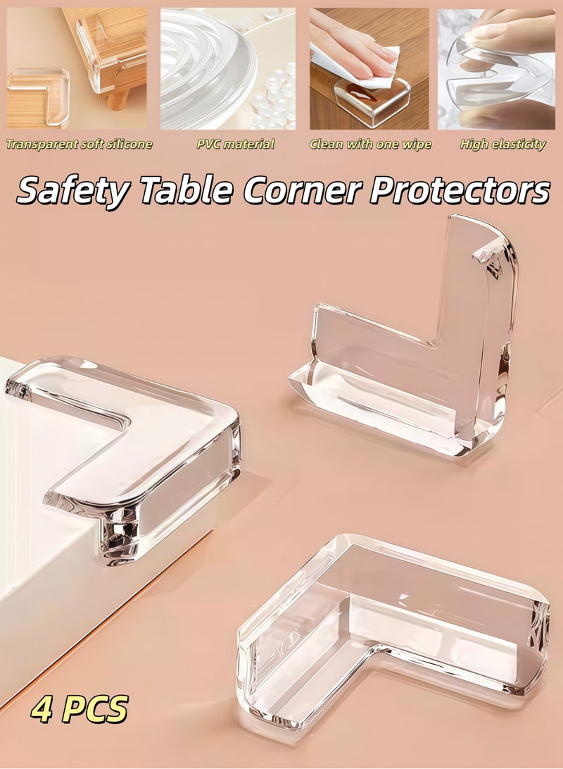 XiuWoo Safety Table Corner Protectors, Baby Safety Table Corner Protectors, Clear Furniture Table Corner Protectors, Children's Soft Table Corner Protectors, Corner Edge Safety Cushion to Cover Sharp Furnitu - Image 1