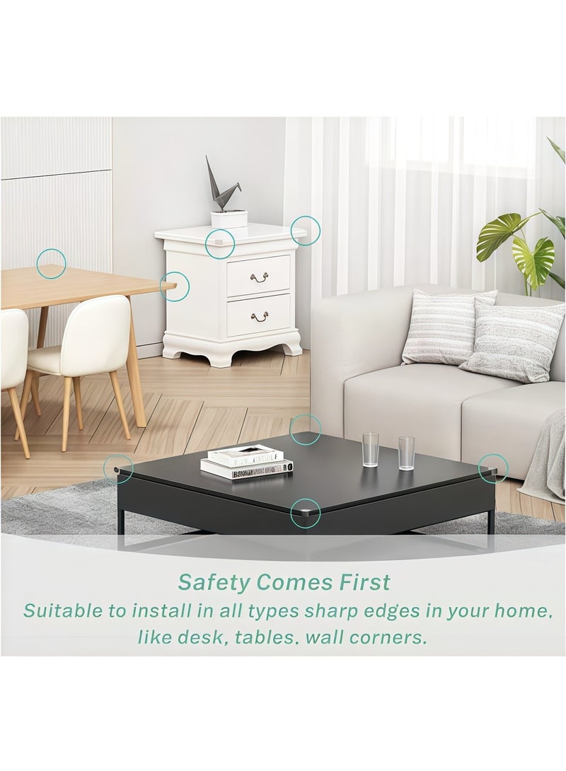 XiuWoo Safety Table Corner Protectors, Baby Safety Table Corner Protectors, Clear Furniture Table Corner Protectors, Children's Soft Table Corner Protectors, Corner Edge Safety Cushion to Cover Sharp Furnitu - Image 4