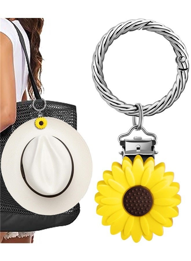 Generic chrysanthemum Hat Clip - Hat Holder for Travel on Bag - Silicone Hands Free Hat Clip for Purse Luggage - Protect Hat from Falling - Image 1