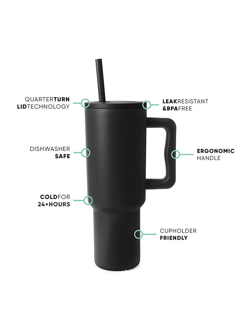 Cool Baby 40 oz Tumbler with Handle and Straw Lid Insulated Cup Stainless Steel Thermos Cup  - Image 2