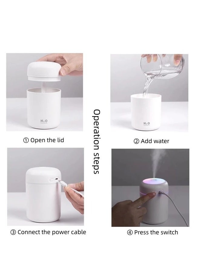 Generic Mini Portable Air Humidifier Multi Color Night Light, 2 Cool Mist Modes and Auto Off, for Car, Kids Room, Office and Travel  - Image 4