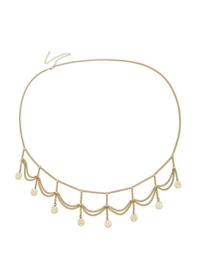NIBEMINENT - Alloy Coin Tassel Waist Chain - Image 1