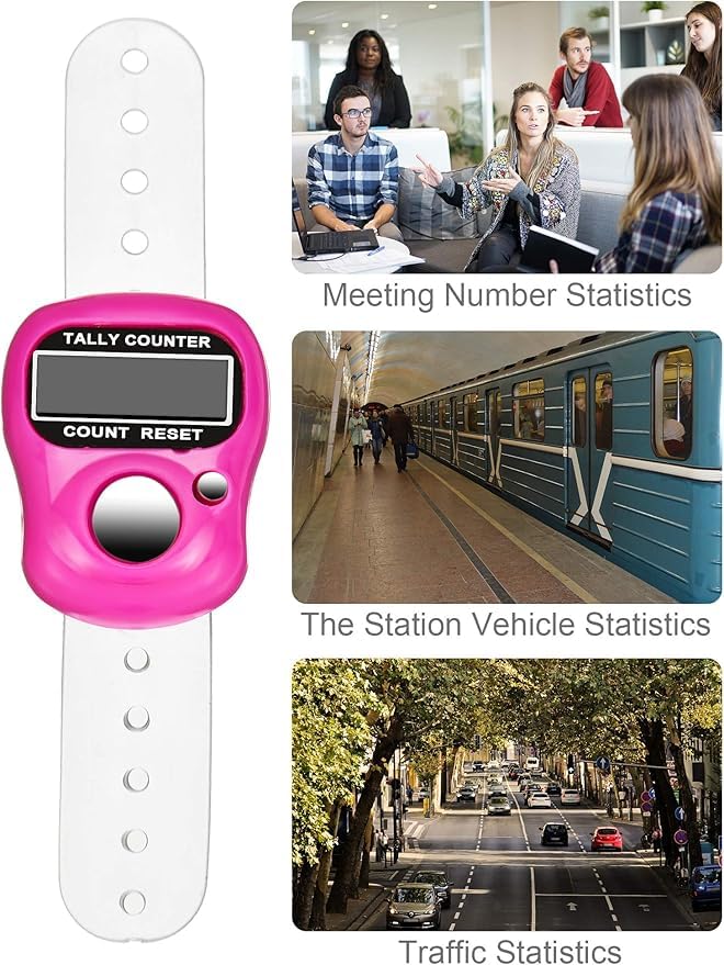 Concepta Mini Hand Tally Counter Finger Ring Digital Electronic Head Count, Jap Counter Machine for Mantra Jap Cricket Umpire and Various Counting Purpose Small(Color May Vary) (Pack of 5 PIS) - Image 4