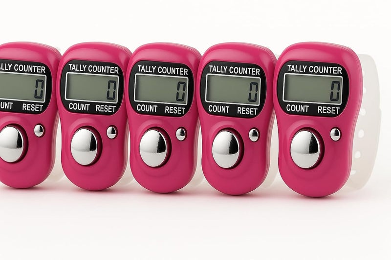 Concepta Mini Hand Tally Counter Finger Ring Digital Electronic Head Count, Jap Counter Machine for Mantra Jap Cricket Umpire and Various Counting Purpose Small(Color May Vary) (Pack of 5 PIS) - Image 1