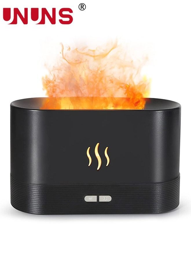 UNUNS - Flame Air Diffuser,Air Humidifier with Fire Flame Effect,Portable-Noiseless Aroma Diffuser for Home,Office or Yoga Essential Oil Diffuser with No-Water Auto-Off Protection - Image 1