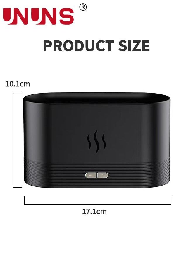UNUNS - Flame Air Diffuser,Air Humidifier with Fire Flame Effect,Portable-Noiseless Aroma Diffuser for Home,Office or Yoga Essential Oil Diffuser with No-Water Auto-Off Protection - Image 1