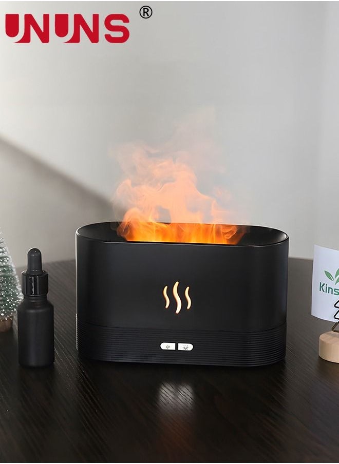 UNUNS - Flame Air Diffuser,Air Humidifier with Fire Flame Effect,Portable-Noiseless Aroma Diffuser for Home,Office or Yoga Essential Oil Diffuser with No-Water Auto-Off Protection - Image 1