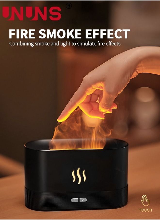 UNUNS - Flame Air Diffuser,Air Humidifier with Fire Flame Effect,Portable-Noiseless Aroma Diffuser for Home,Office or Yoga Essential Oil Diffuser with No-Water Auto-Off Protection - Image 1