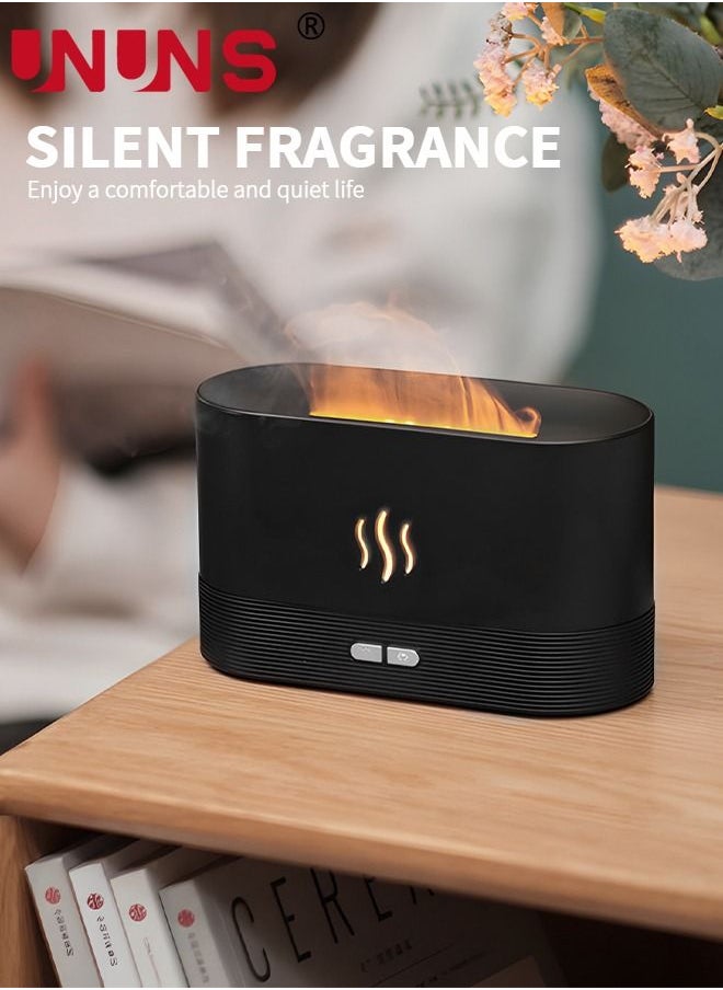 UNUNS - Flame Air Diffuser,Air Humidifier with Fire Flame Effect,Portable-Noiseless Aroma Diffuser for Home,Office or Yoga Essential Oil Diffuser with No-Water Auto-Off Protection - Image 1