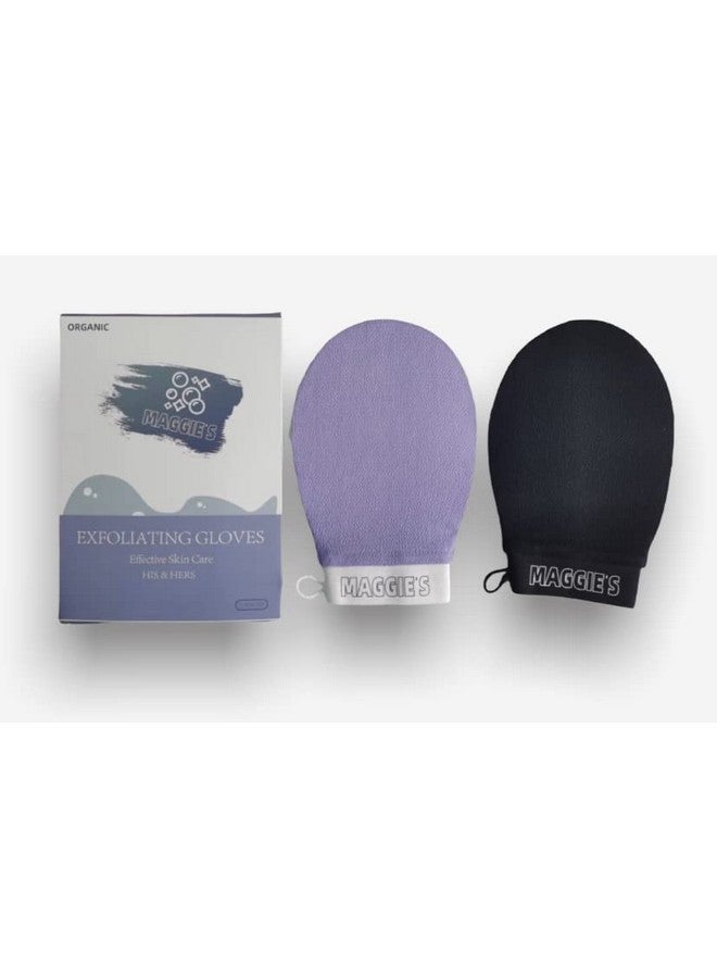 Generic Maggie’s Deep Exfoliating Mitt Body Scrub for Soft Skin • Exfoliating Glove & Skin Cleanser - Part of the Best Skincare Kit for Women & Men - Cleanse Dead or Dry Skin - Exfoliator Tool, 2 Count  - Image 1