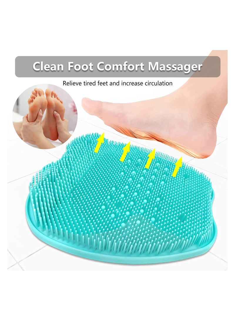 SYOSI Foot Scrubber Cleaner Massager Shower Brush with Non-Slip Suction Cups and Soft Acupressure Massage Mat for Care Circulation & Reduces Pain - Image 2