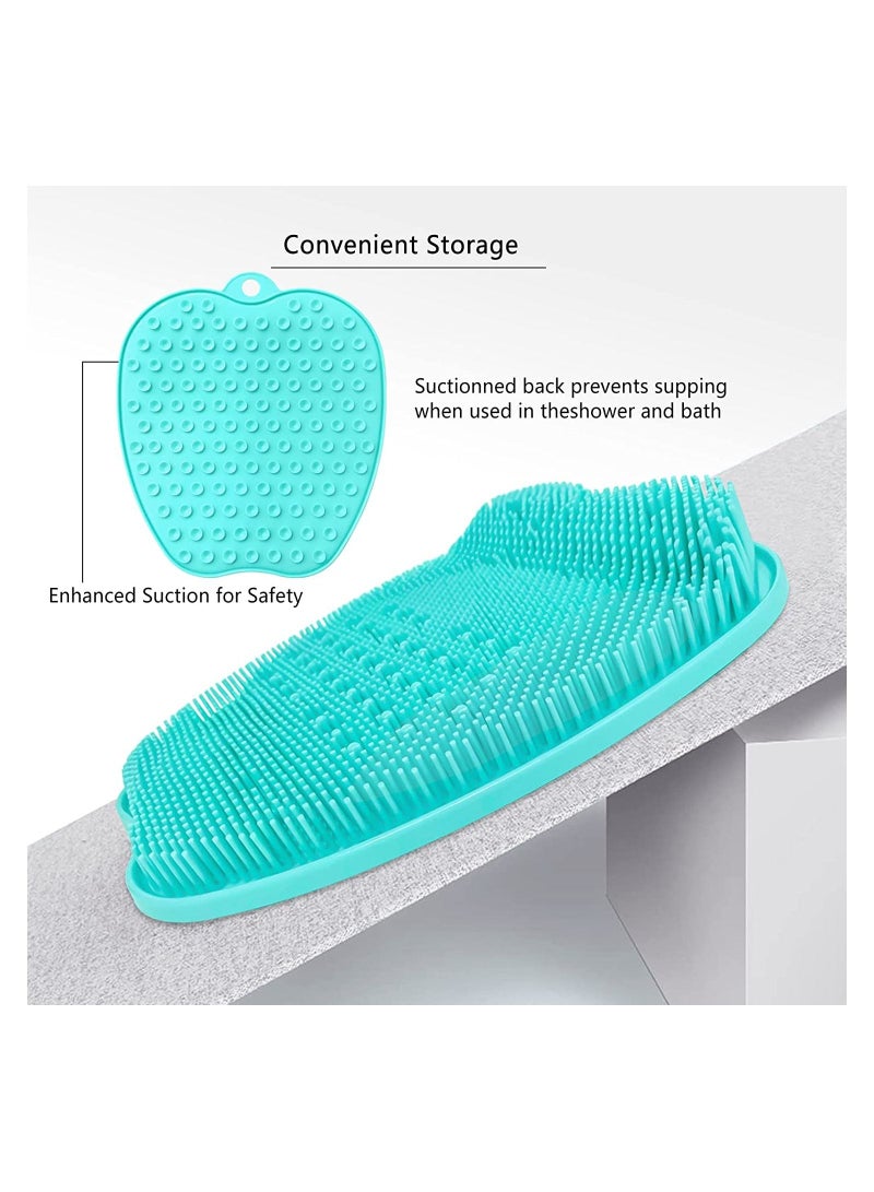 SYOSI Foot Scrubber Cleaner Massager Shower Brush with Non-Slip Suction Cups and Soft Acupressure Massage Mat for Care Circulation & Reduces Pain - Image 4