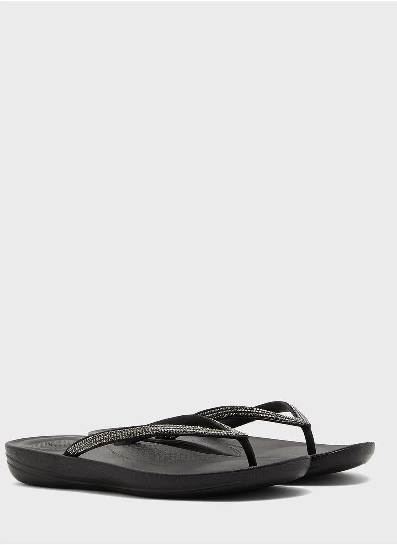 FitFlop Iqushion Sparkle Wedge Sandals