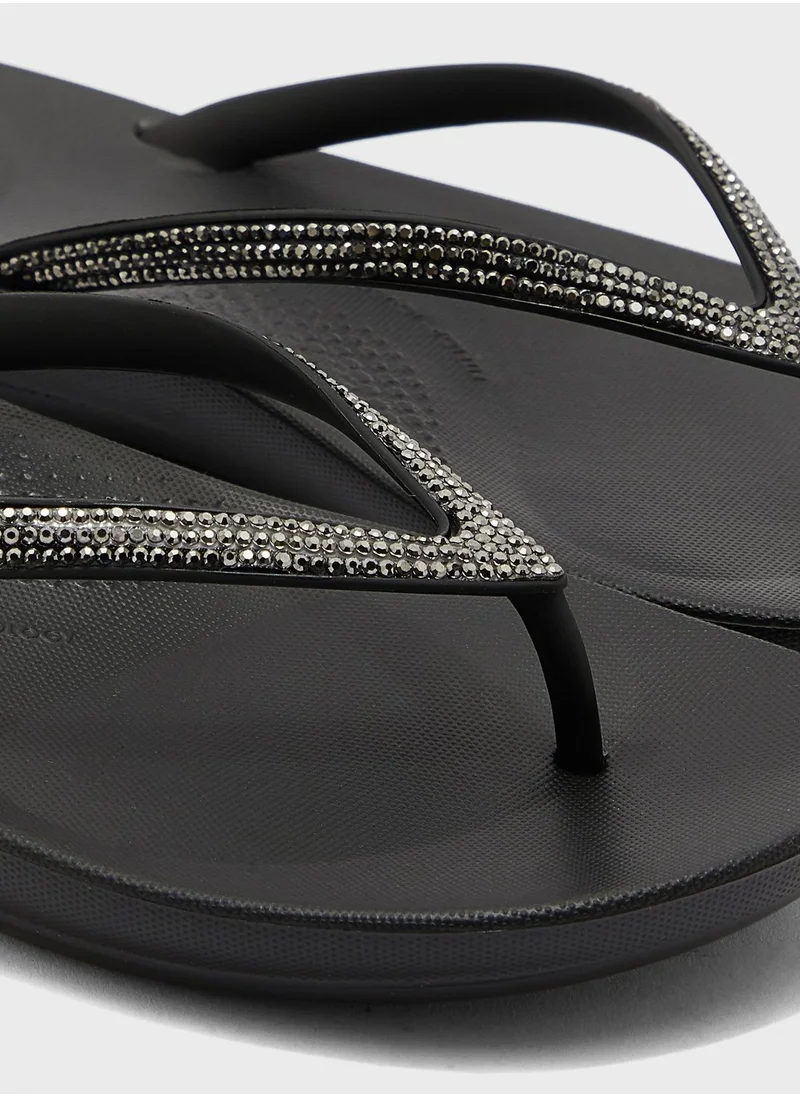 FitFlop Iqushion Sparkle Wedge Sandals