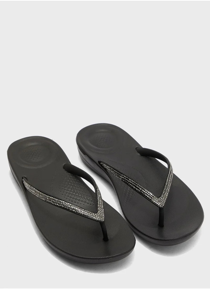 FitFlop Iqushion Sparkle Wedge Sandals