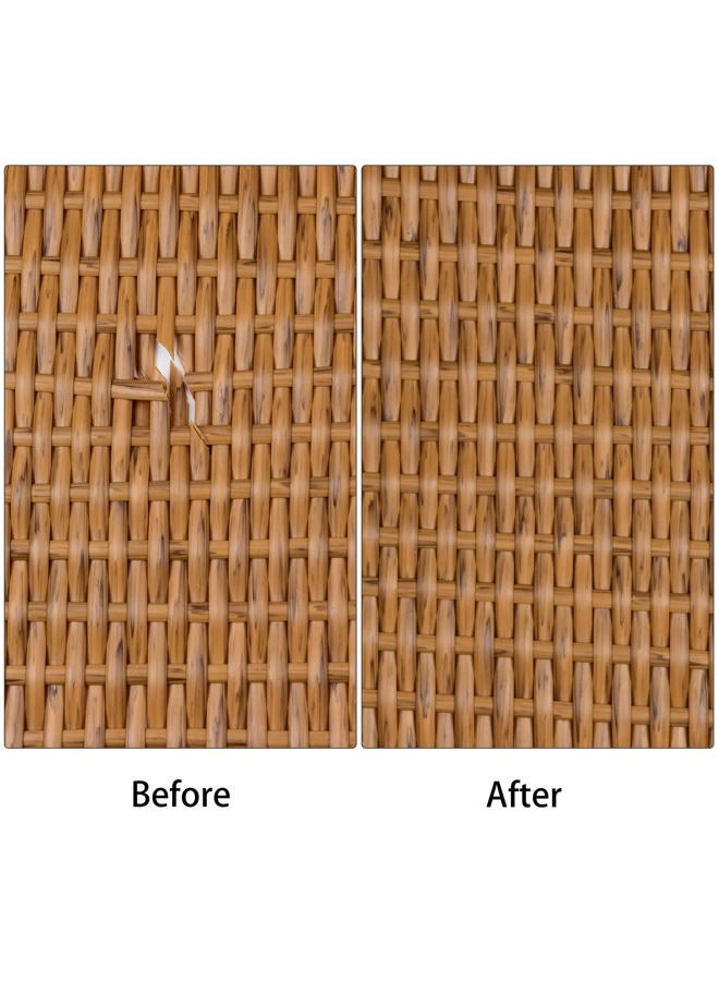 Feyart 7mm 80m Light Wood Grain PE Rattan Strip for Outdoor Rattan Furniture Repair, Plastic Wicker for Patio Furniture Restore - Image 4