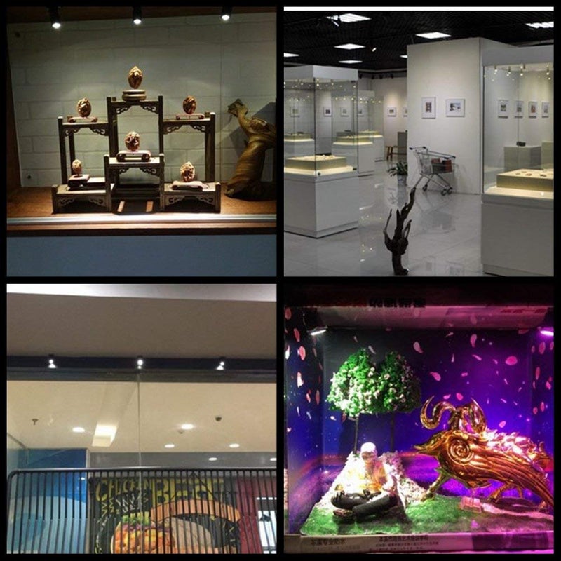 Jorunhe 1.5w White LED Mini Surface Mounted Light Jewelry Cabinet Lamp Spotlight Ac85-265v (Pack-4,Cold White 6000k) - Image 3