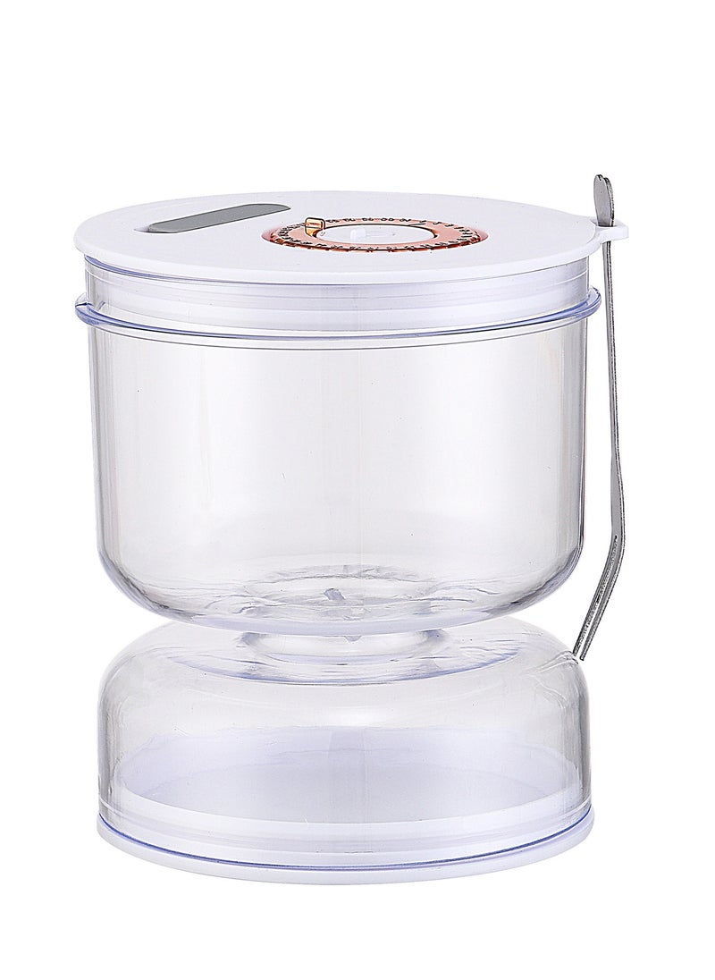 Generic - Pickle Jar 27oz Pickle Container with Strainer  LeakProof Pickle and Olive Hourglass Jar   Olive Jar with Airtight Lid Green Multifunction Jalapeno Container  Pickle Flip Jar for Fridge  with fork - Image 1