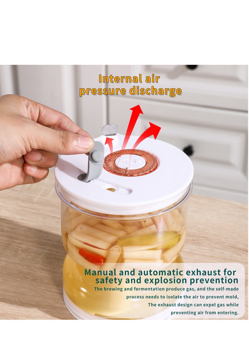 Generic - Pickle Jar 27oz Pickle Container with Strainer  LeakProof Pickle and Olive Hourglass Jar   Olive Jar with Airtight Lid Green Multifunction Jalapeno Container  Pickle Flip Jar for Fridge  with fork - Image 1