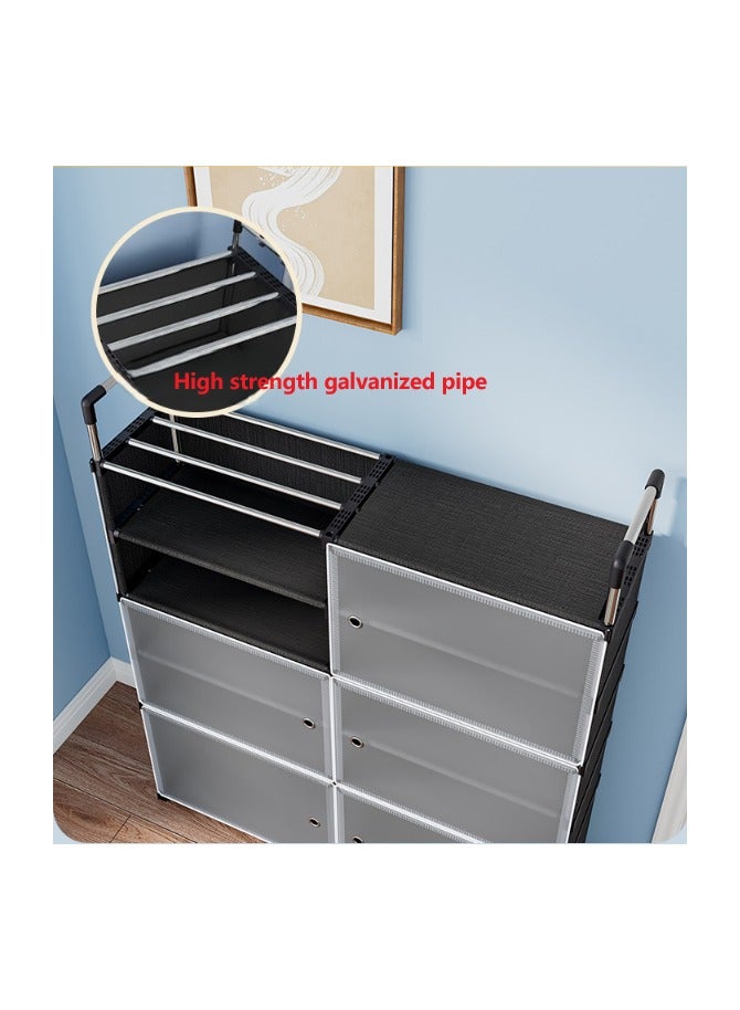 Five-layer ten-grid foldable shoe cabinet, light luxury shoe cabinet, beautiful shoe cabinet - Image 5