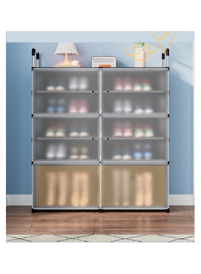 Five-layer ten-grid foldable shoe cabinet, light luxury shoe cabinet, beautiful shoe cabinet - Image 4