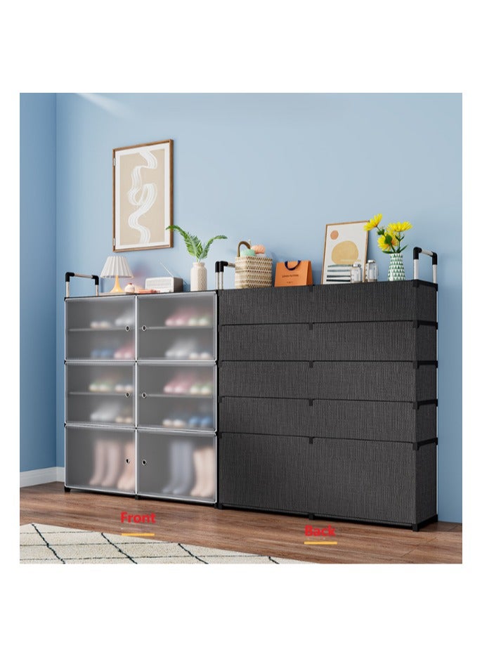 Five-layer ten-grid foldable shoe cabinet, light luxury shoe cabinet, beautiful shoe cabinet - Image 3