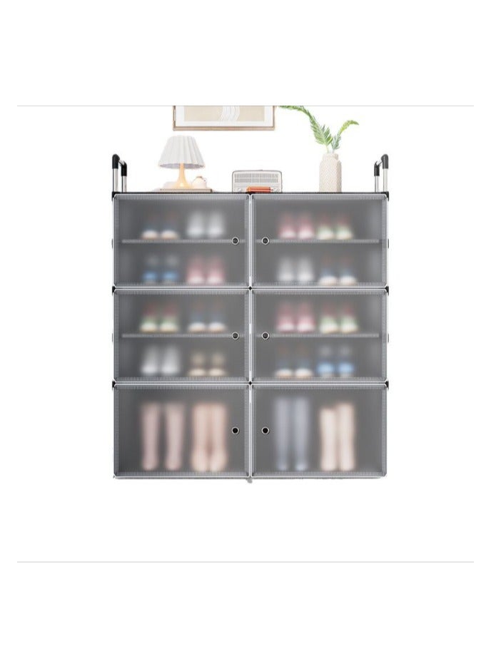 Five-layer ten-grid foldable shoe cabinet, light luxury shoe cabinet, beautiful shoe cabinet - Image 2